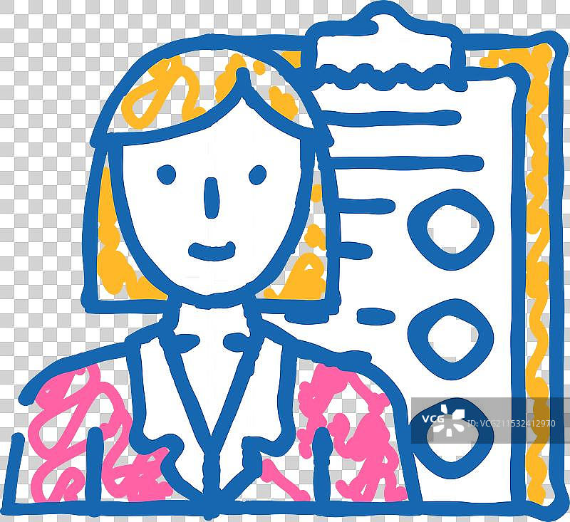 治疗师医生图标涂鸦图片素材