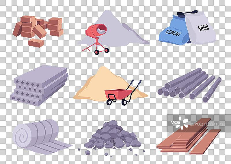 建筑和建材套件图片素材