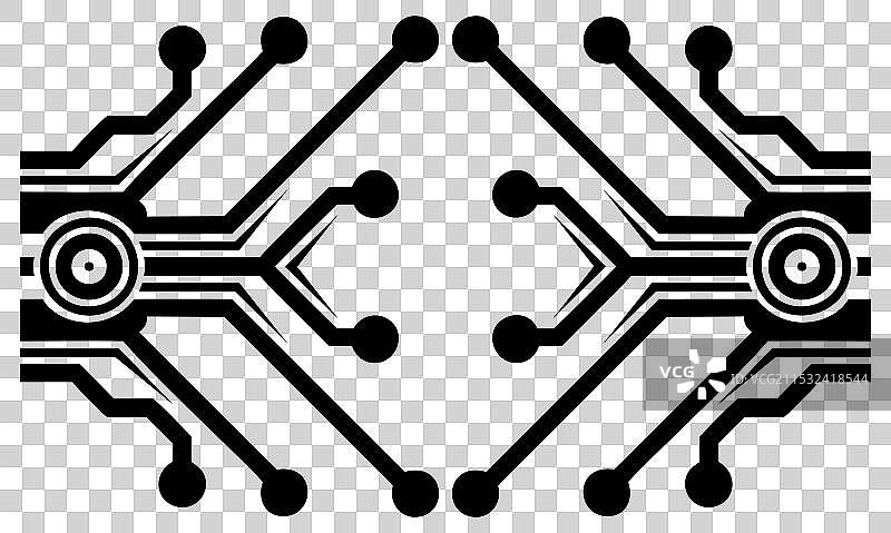 抽象的单色横幅，带有电气部分图片素材