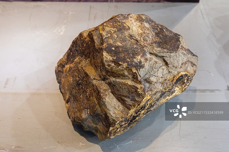 山西自然博物馆 山西式铁矿 主要矿物:褐铁矿、赤铁矿地:山西·孝义产图片素材