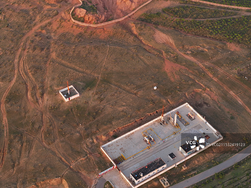 陕西榆林：靖边龙洲丹霞美如画图片素材