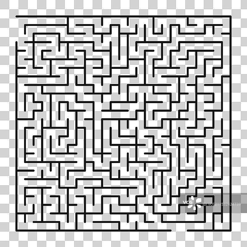 迷宫形状设计元素，只有一个入口图片素材