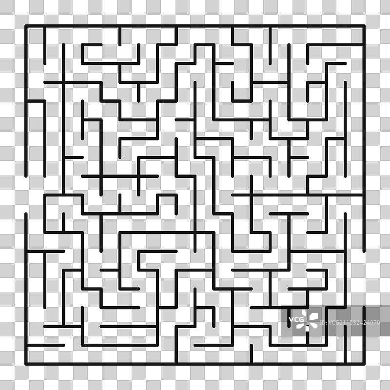 迷宫形状设计元素，只有一个入口图片素材