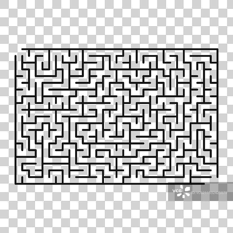 迷宫形状设计元素，只有一个入口图片素材