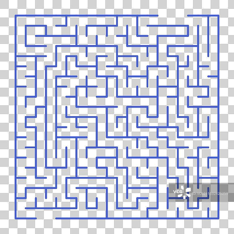 迷宫形状设计元素，只有一个入口图片素材