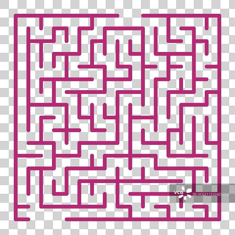 迷宫形状设计元素，只有一个入口图片素材