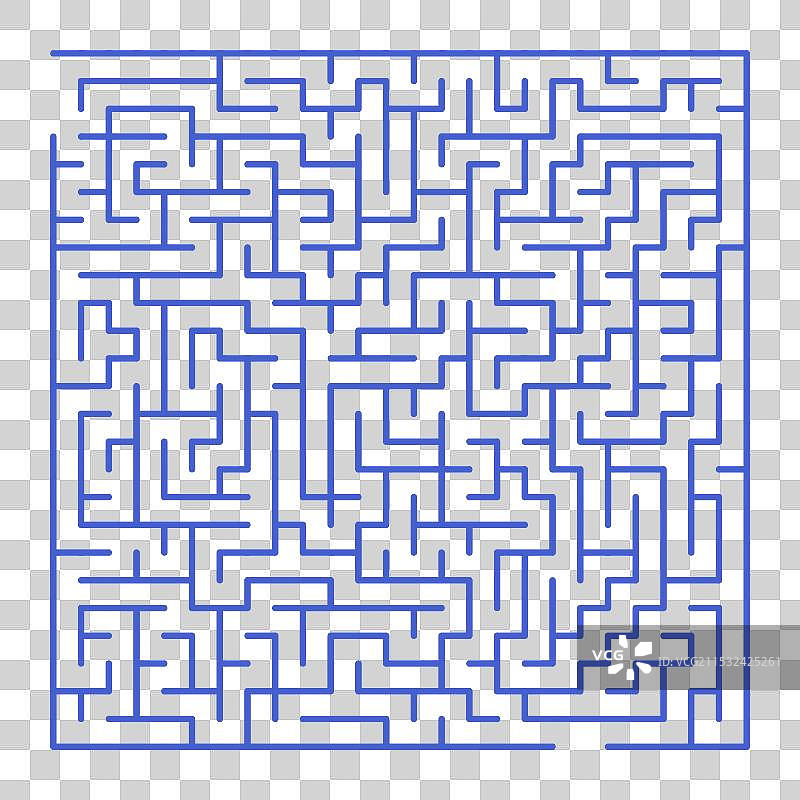 迷宫形状设计元素，只有一个入口图片素材