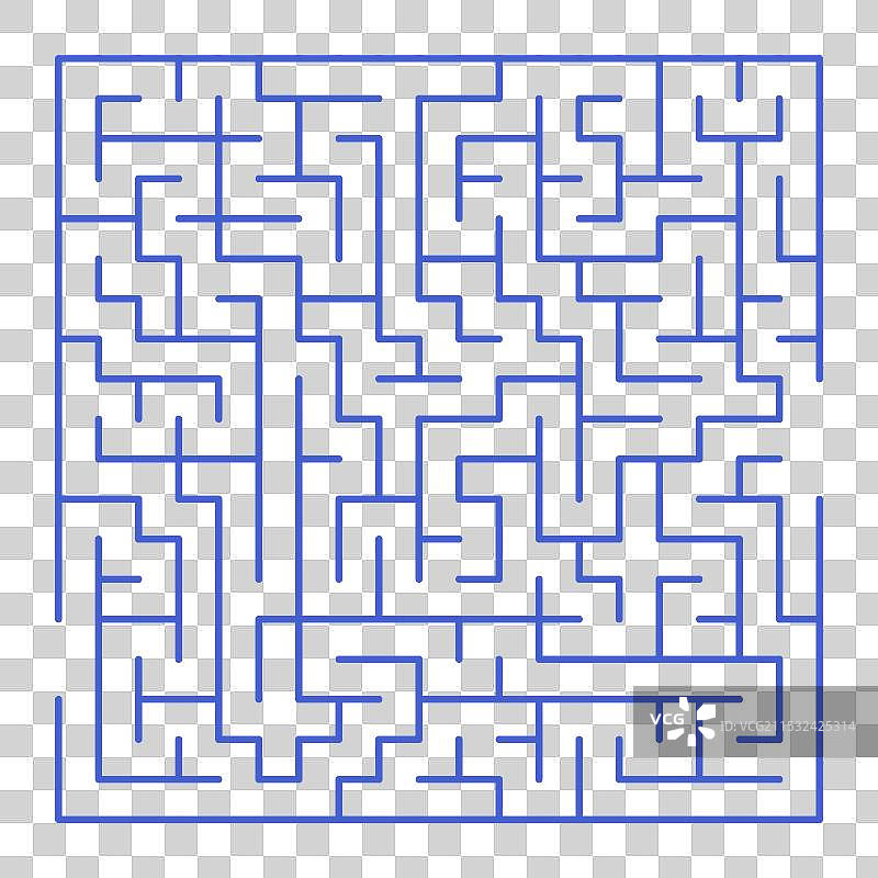 迷宫形状设计元素，只有一个入口图片素材