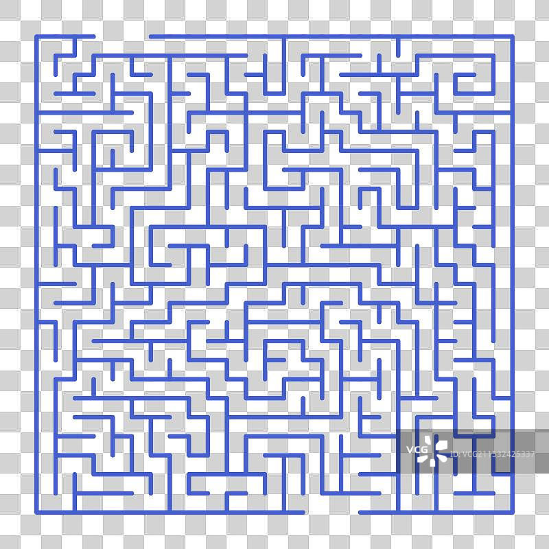 迷宫形状设计元素，只有一个入口图片素材