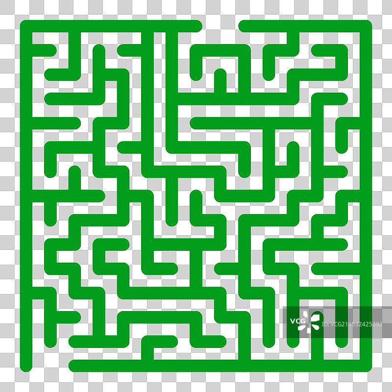 迷宫形状设计元素，只有一个入口图片素材