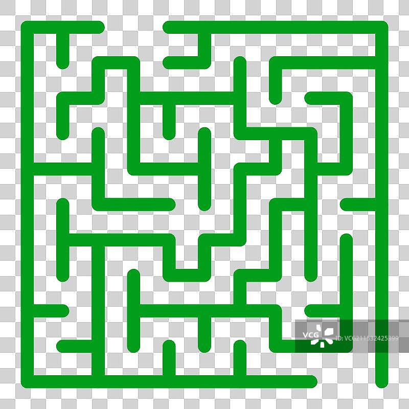 迷宫形状设计元素，只有一个入口图片素材