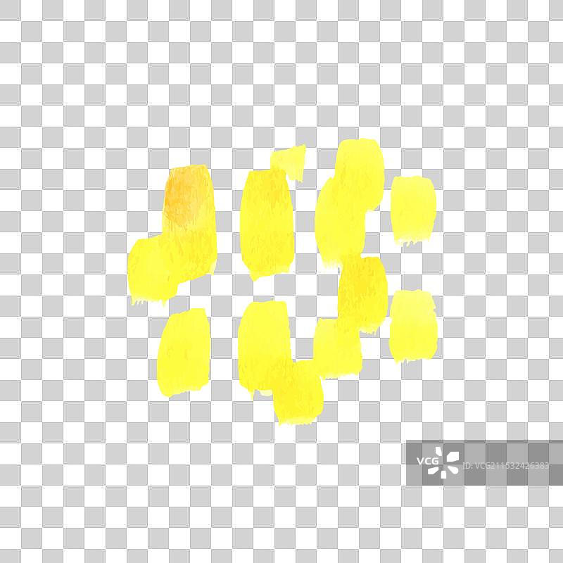黄色方形装饰笔触图片素材