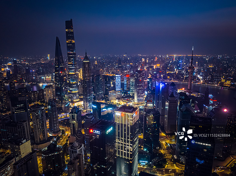 陆家嘴夜景图片素材