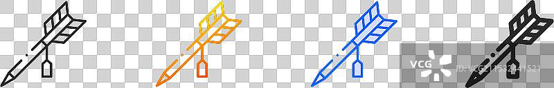 哈马亚图标，细线性渐变蓝色描边和图片素材