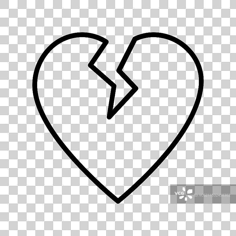 破损的图标轮廓风格设计，孤立于背景上图片素材