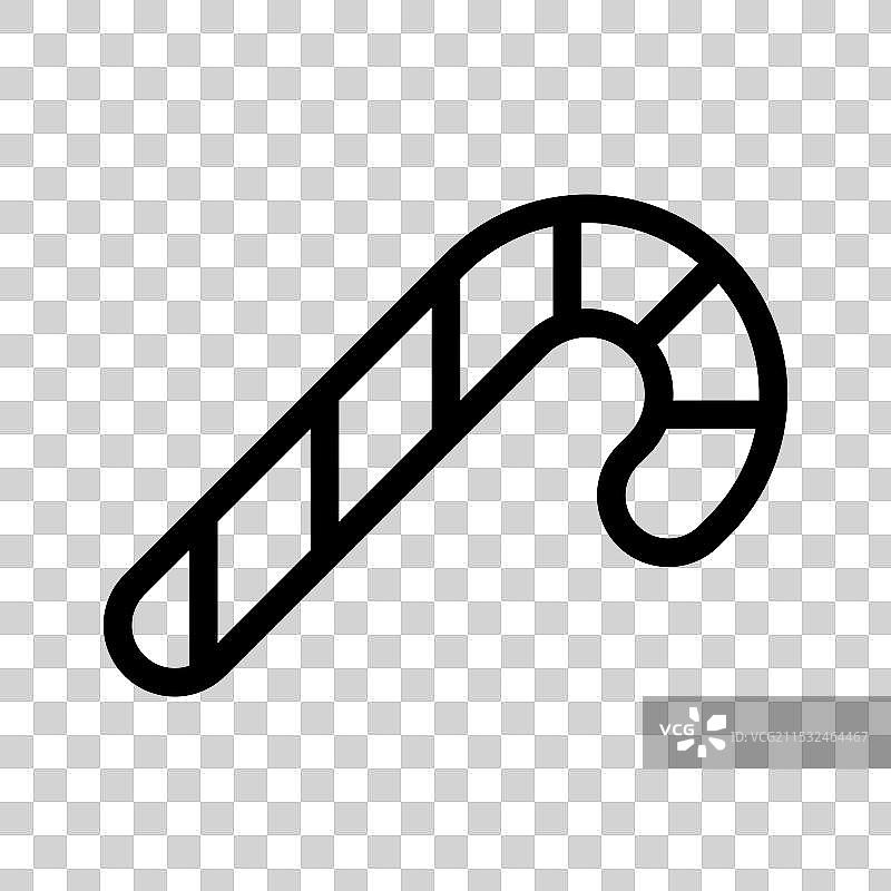 白色背景上的手杖图标轮廓设计图片素材