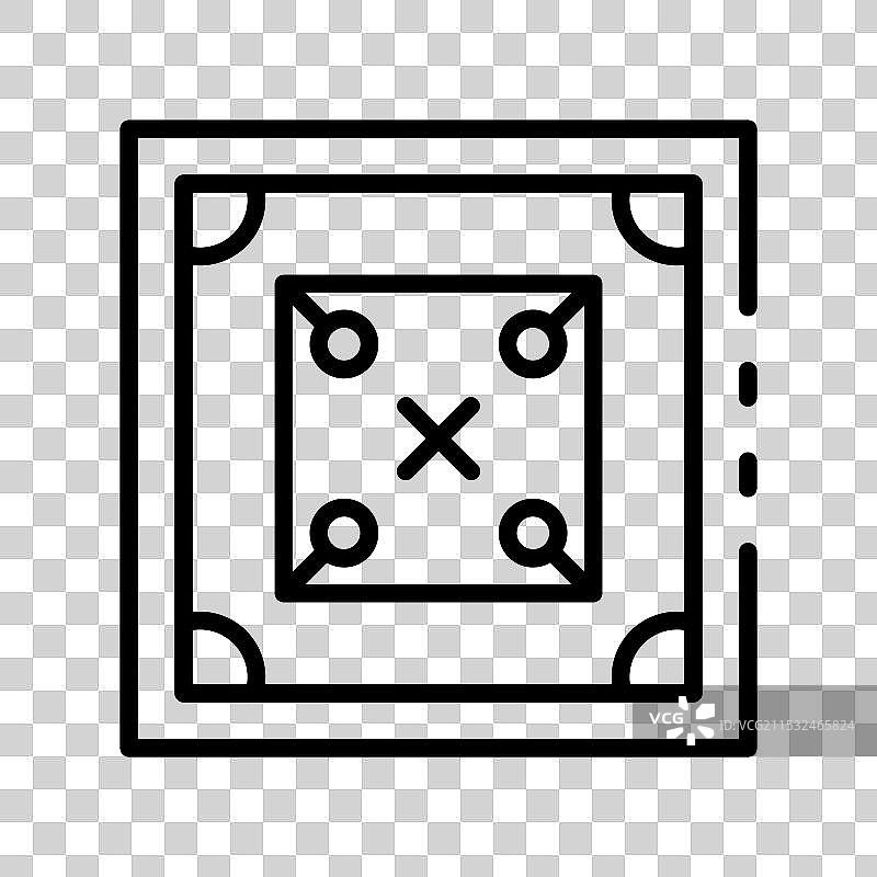 卡罗姆图标轮廓风格设计，孤立于背景上图片素材