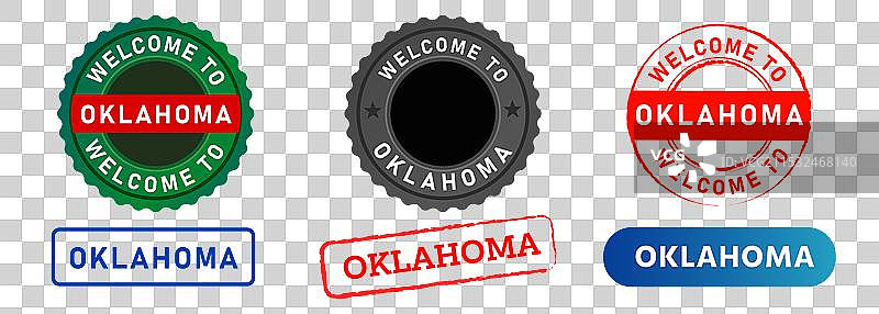 欢迎来到俄克拉荷马州的问候信息图片素材