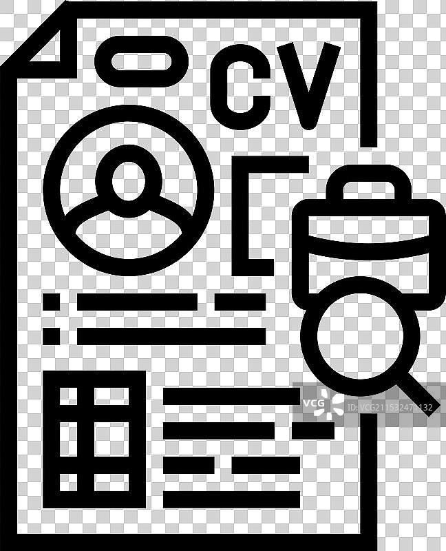 员工招聘业务流程线条图标图片素材