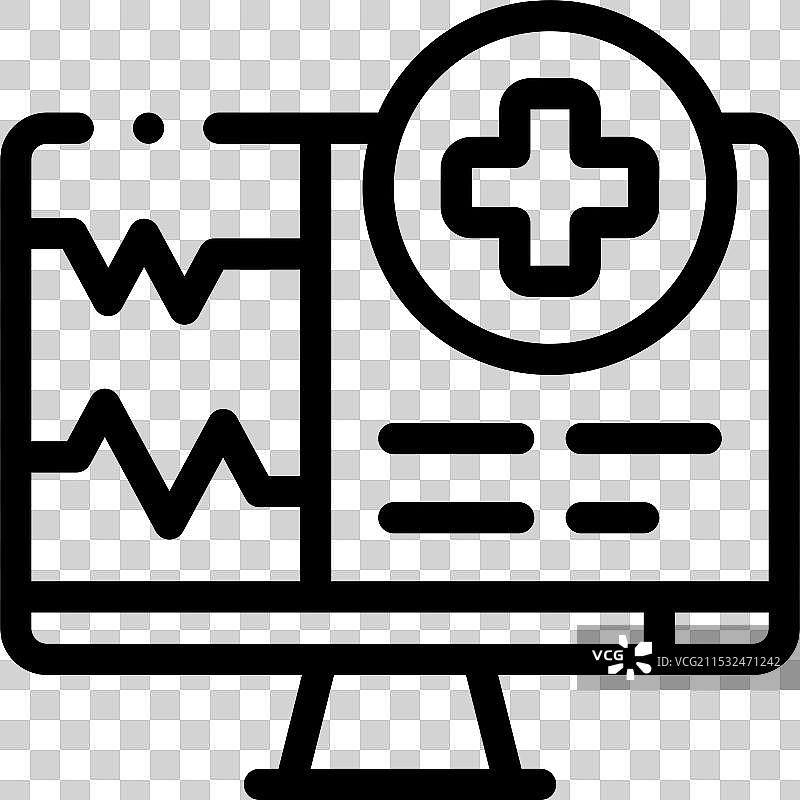 域名注册图标，细线条风格设计图片素材