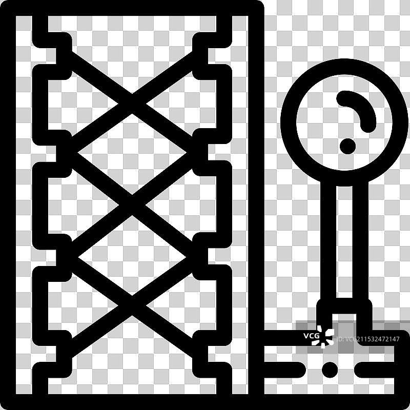 鼓图标，细线风格设计，独立于背景图片素材