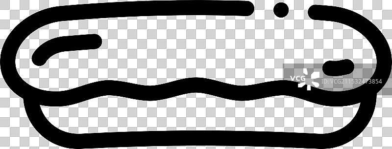 独立的细线风格设计的泡芙图标图片素材