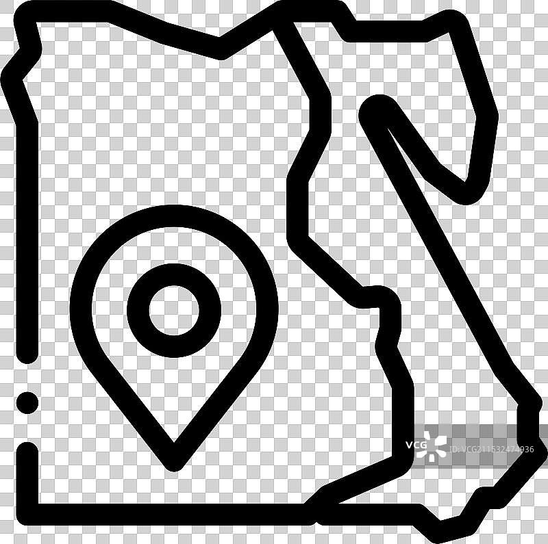 埃及图标，细线风格设计，独立于背景图片素材