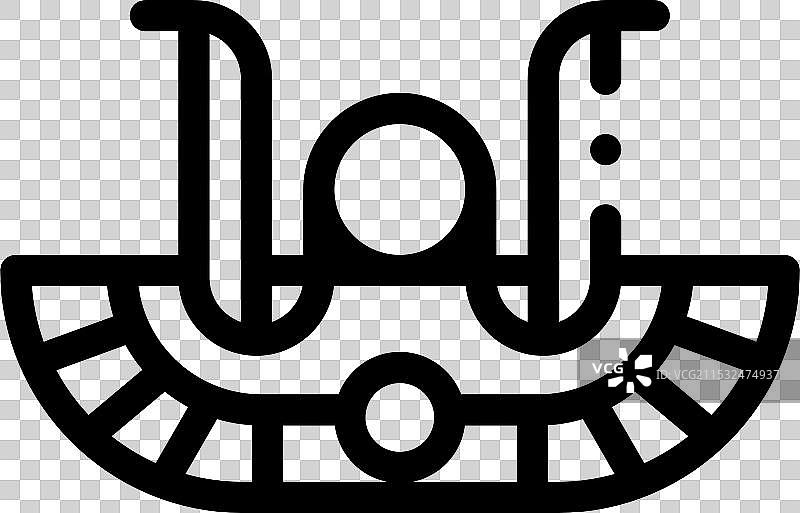 埃及图标，细线风格设计，独立于背景图片素材