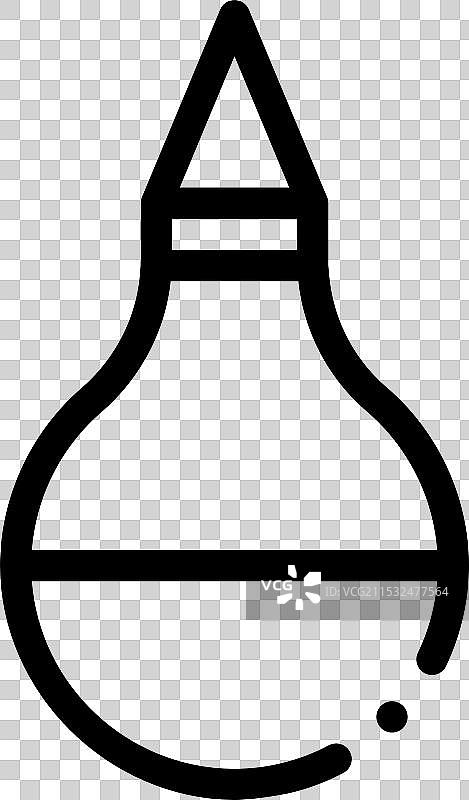 灌肠图标，细线风格设计，独立于背景图片素材