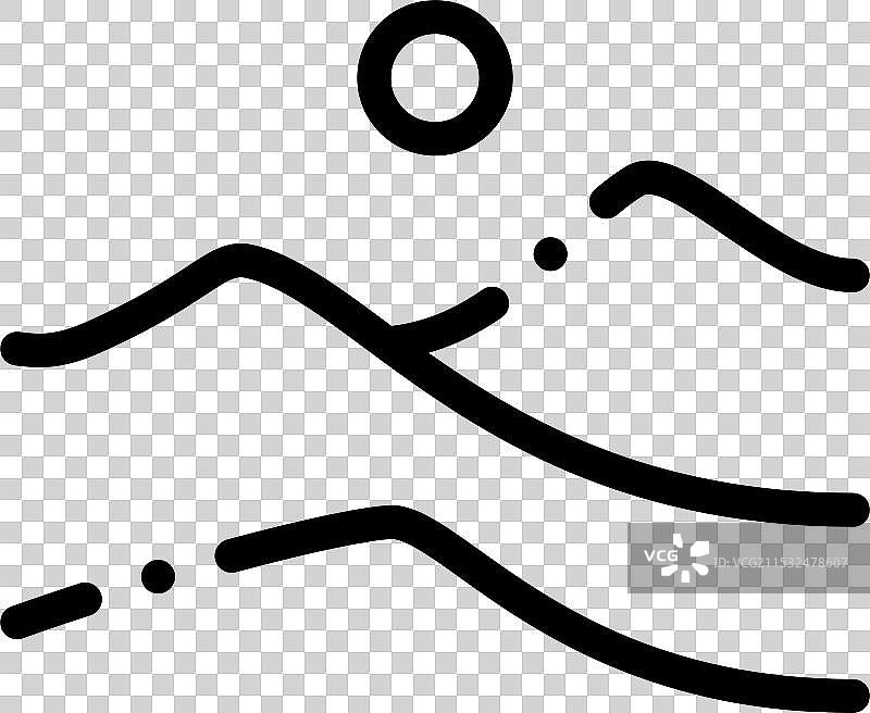 二胡图标，细线条风格设计，独立于背景图片素材