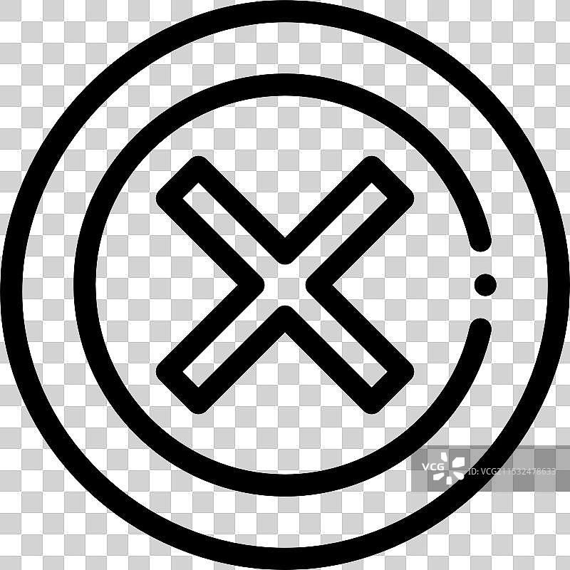 火山喷发图标，细线风格设计，独立展示图片素材