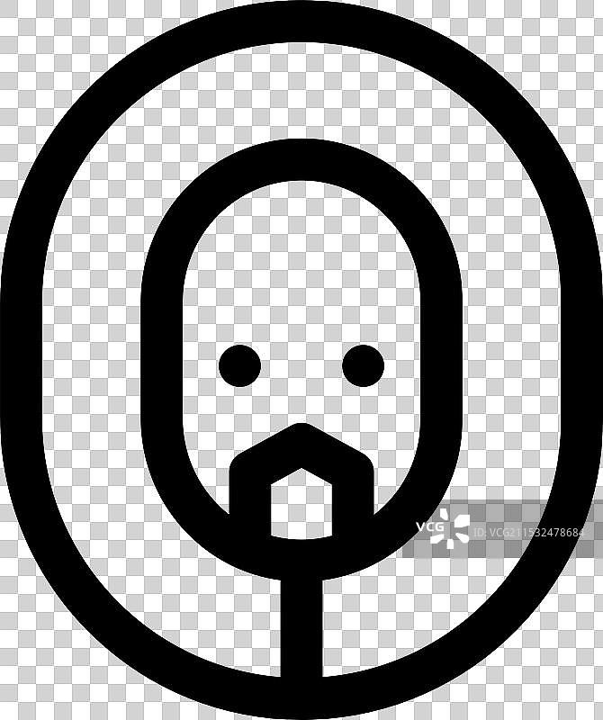 爱斯基摩人图标，细线风格设计，独立于背景图片素材