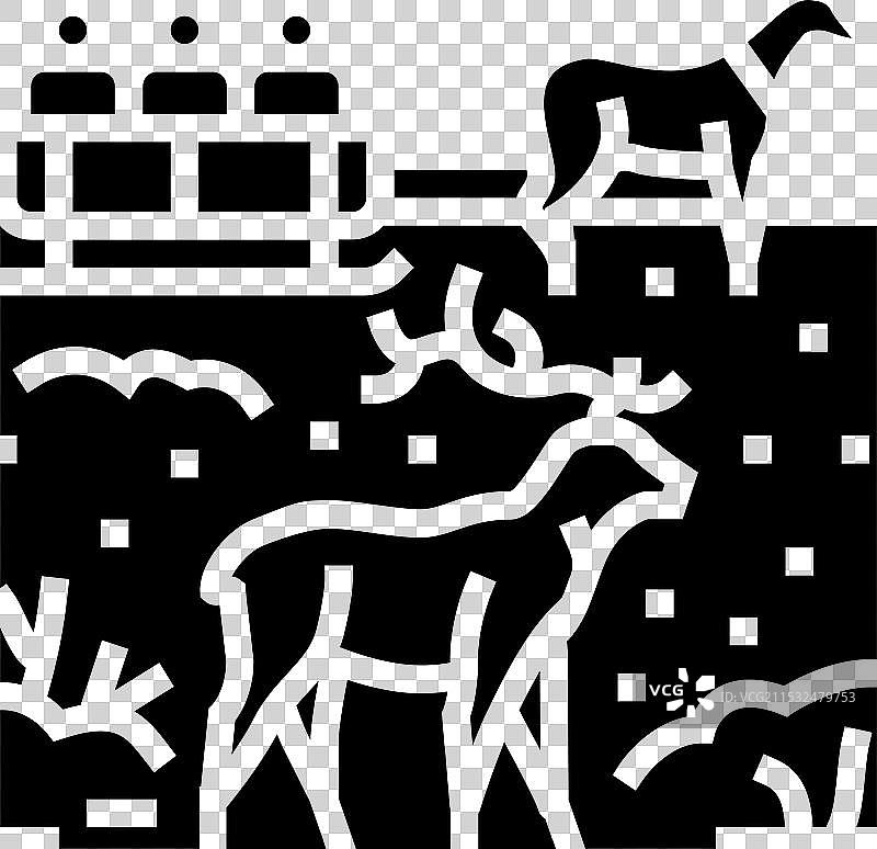 冬季野生动物探险冬季图标图片素材