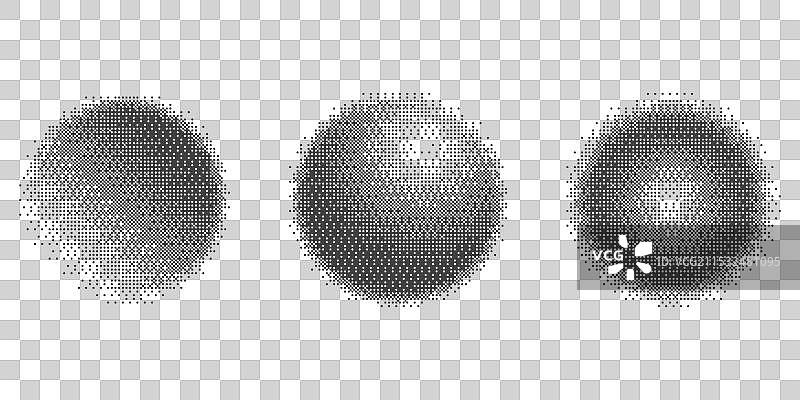 位图像素街机游戏效果的圆圈与位元图片素材