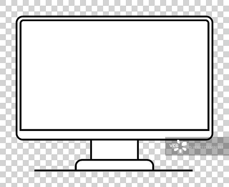 极简风格的电脑显示器轮廓图片素材