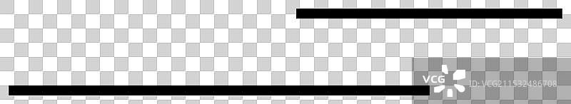 两条粗黑色横线在纯白色背景上图片素材