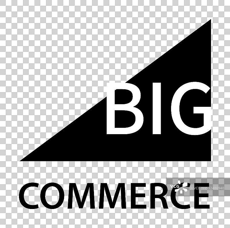 黑白几何图形的标志，带有“BIG”字样图片素材