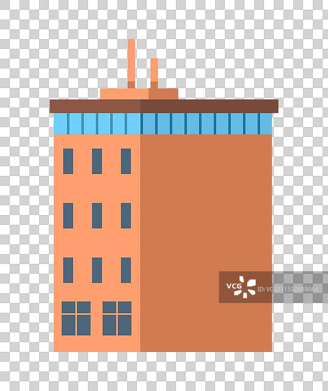 摩天大楼的高耸外立面象征着图片素材