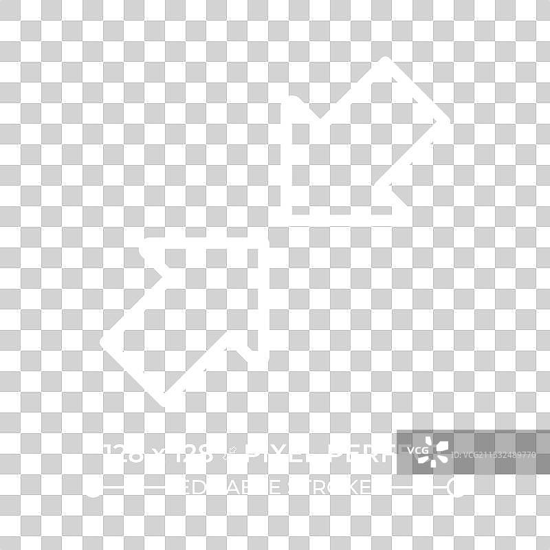 深色主题的白色线性图标缩小图片素材