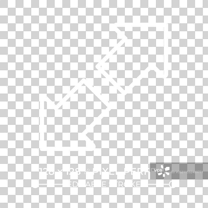 深色主题的白色线性图标放大镜图片素材
