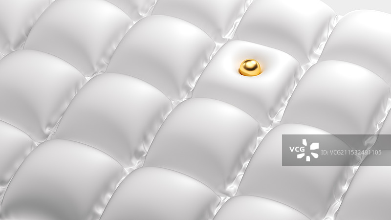 白色小球弹跳布料膨胀充气气垫图片素材