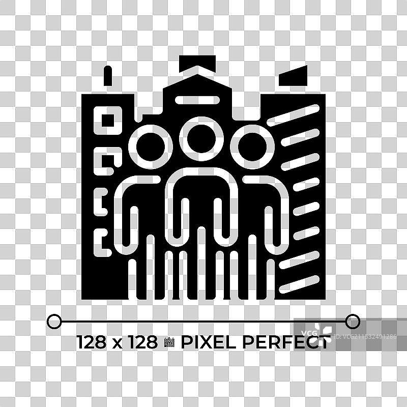 公民像素完美黑色图标图片素材