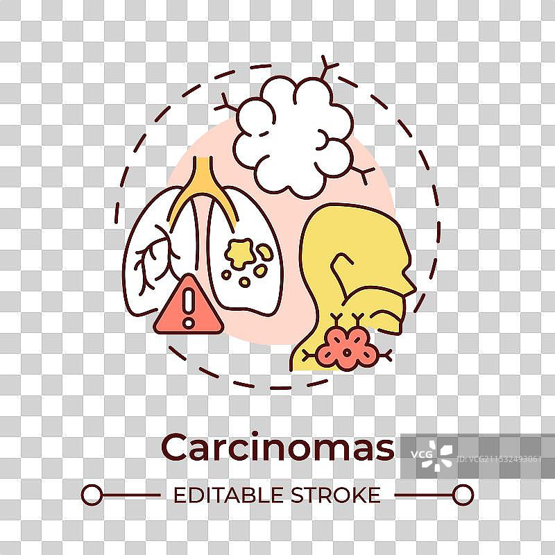 多色概念图标的癌瘤图片素材