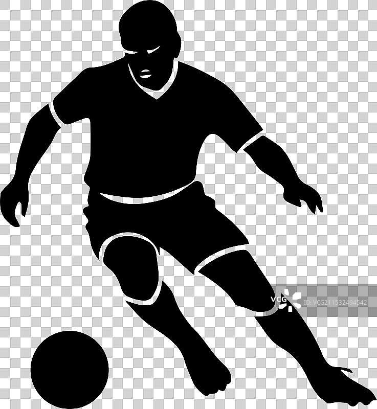 一名足球运动员在比赛中奋力拼搏图片素材