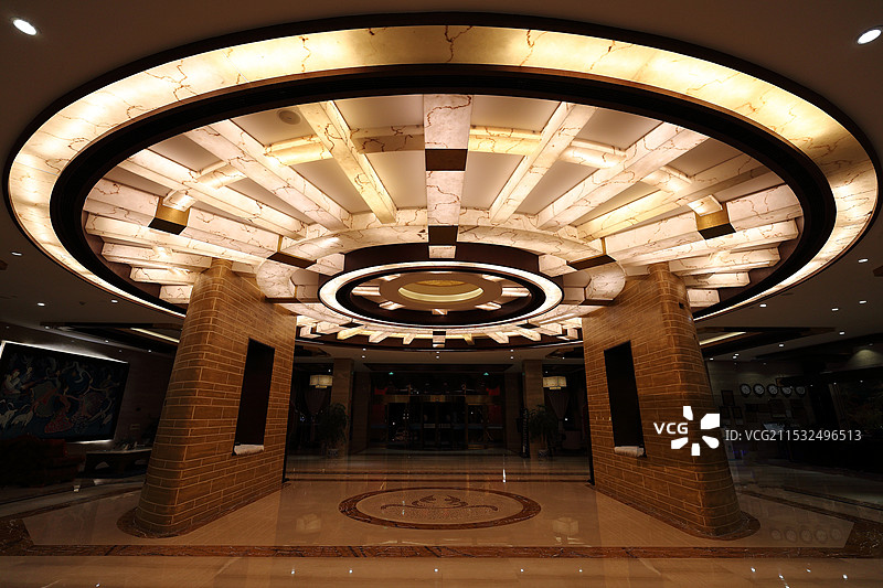 九寨县君宇大酒店内大厅图片素材