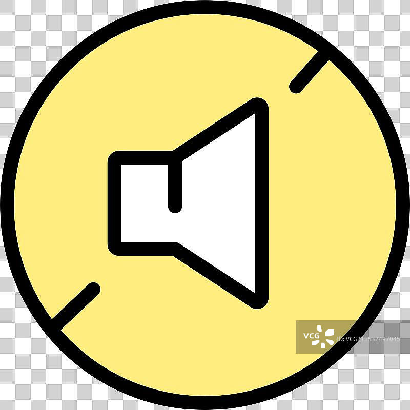 静音颜色图标简单风格标志图片素材