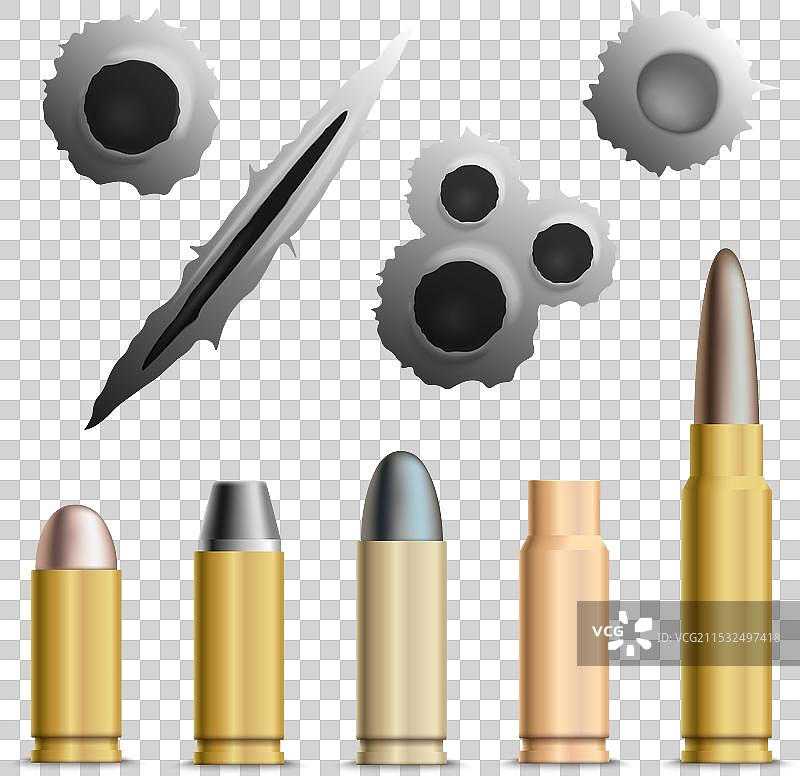 孔洞和子弹集合图片素材