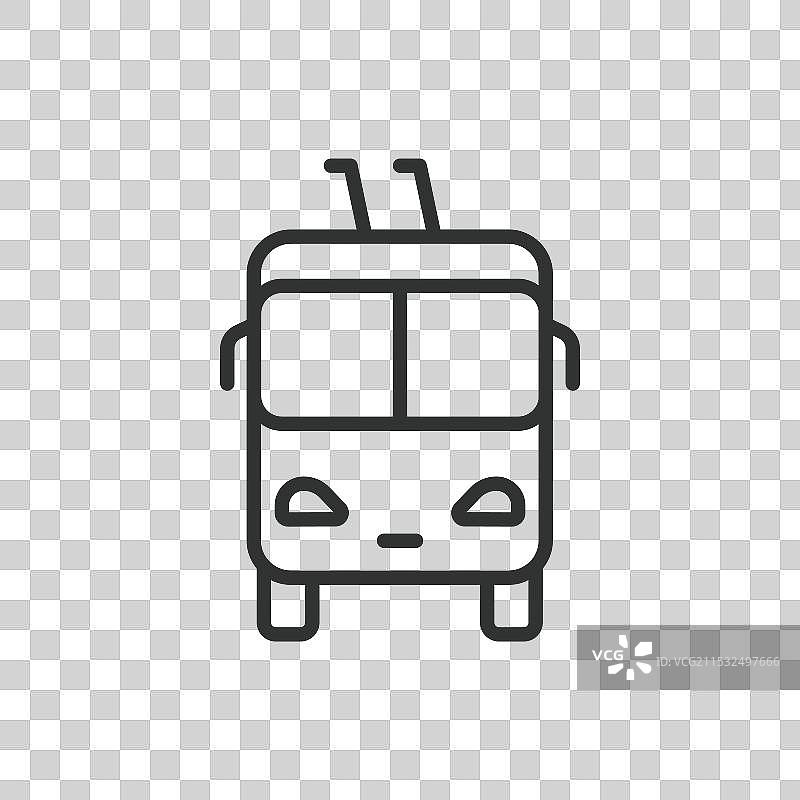 电车在设计中的电动巴士图片素材