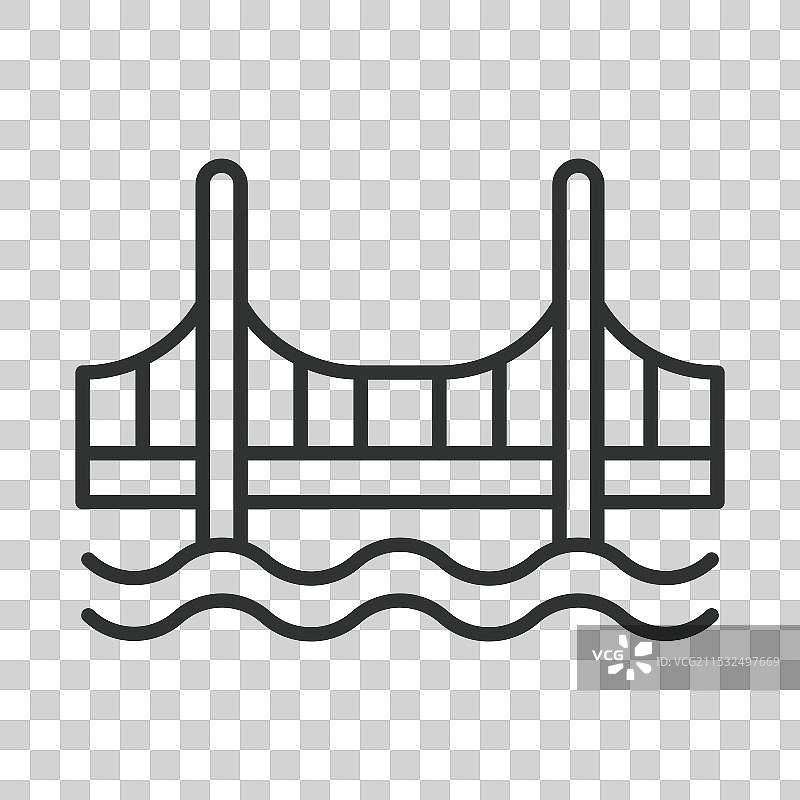 线性设计的桥梁结构跨越图片素材