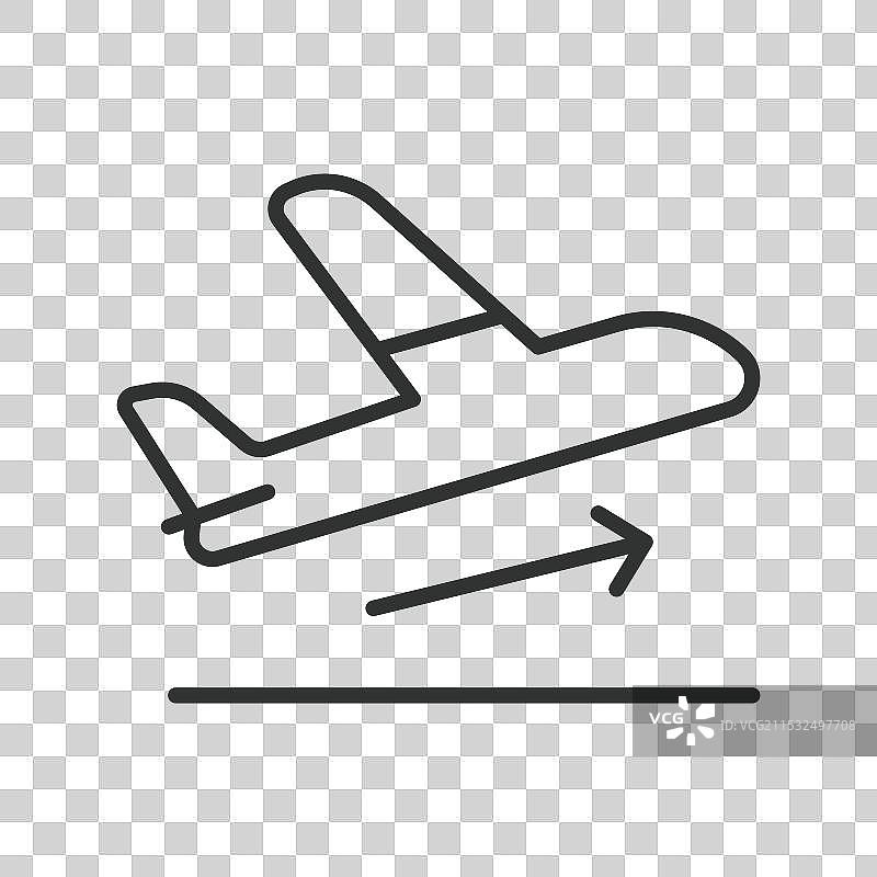 航班出发线条设计图片素材